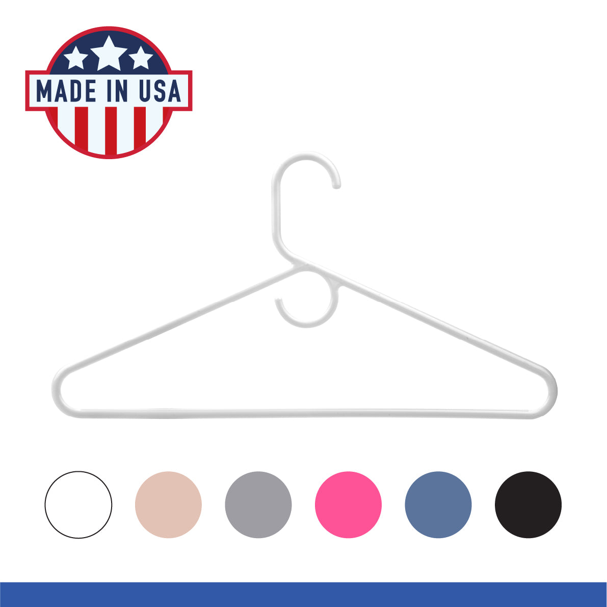 Neaties American Made Steel Blue Super Heavy Duty Plastic Hangers, Plastic  Clothes Hangers Ideal for Everyday