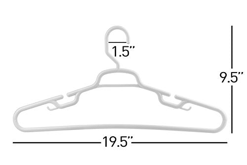 Neaties USA Made Heavy Duty Extra Large White Plastic Hangers, Set