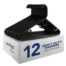 Load image into Gallery viewer, Neaties Heavy Duty Plastic Hangers with Large Accessory Hook and Strap Hooks
