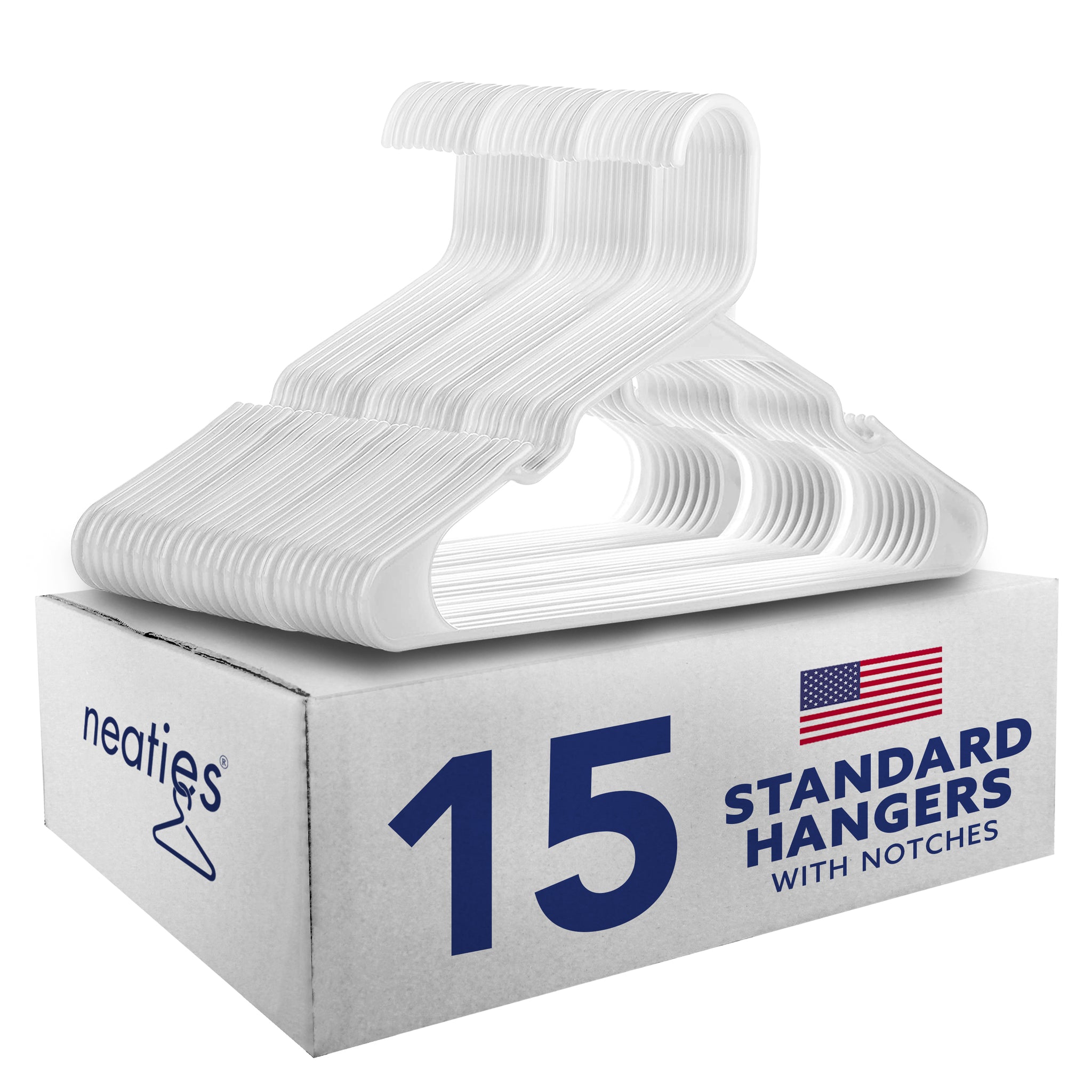 Sharpty Plastic Clothing Notched Hangers (20 Pack)