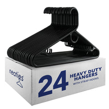 Load image into Gallery viewer, Neaties Heavy Duty Plastic Hangers with Large Accessory Hook and Strap Hooks
