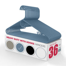 Load image into Gallery viewer, Neaties Heavy Duty Plastic Hangers with Large Accessory Hook and Strap Hooks
