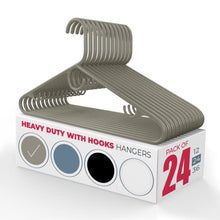 Load image into Gallery viewer, Neaties Heavy Duty Plastic Hangers with Large Accessory Hook and Strap Hooks
