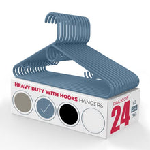 Load image into Gallery viewer, Neaties Heavy Duty Plastic Hangers with Large Accessory Hook and Strap Hooks
