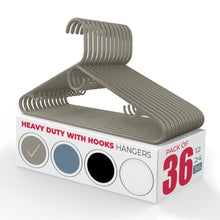 Load image into Gallery viewer, Neaties Heavy Duty Plastic Hangers with Large Accessory Hook and Strap Hooks
