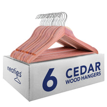 Load image into Gallery viewer, Neaties Red Cedar 1/2&quot; Hangers with Notches and Bar
