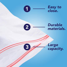 Load image into Gallery viewer, Neaties Heavy Duty 2 Gallon Double Zipper Bags, 13&quot;x16&quot;, 100pcs
