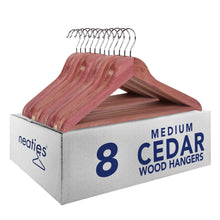 Load image into Gallery viewer, Neaties Red Cedar 3/4&quot; Medium Clothes Hangers with Flat Bar

