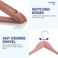 Load image into Gallery viewer, Neaties Red Cedar 1/2&quot; Hangers with Notches and Bar
