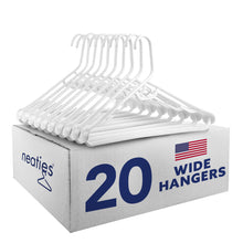Load image into Gallery viewer, Neaties USA Made Heavy Duty Wide Hangers for Shoulder Support, 20pk
