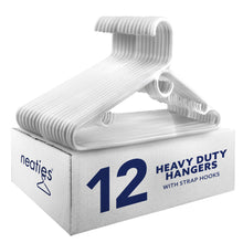 Load image into Gallery viewer, Neaties Heavy Duty Plastic Hangers with Large Accessory Hook and Strap Hooks
