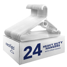 Load image into Gallery viewer, Neaties Heavy Duty Plastic Hangers with Large Accessory Hook and Strap Hooks
