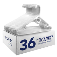 Load image into Gallery viewer, Neaties Heavy Duty Plastic Hangers with Large Accessory Hook and Strap Hooks
