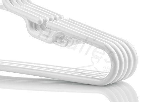 Neaties USA Made Heavy Duty Extra Large White Plastic Hangers Set of 18