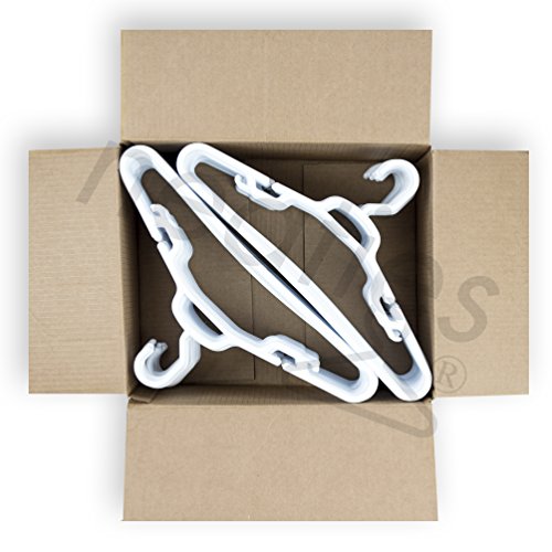 Neaties USA Made Heavy Duty Extra Large White Plastic Hangers Set of 18